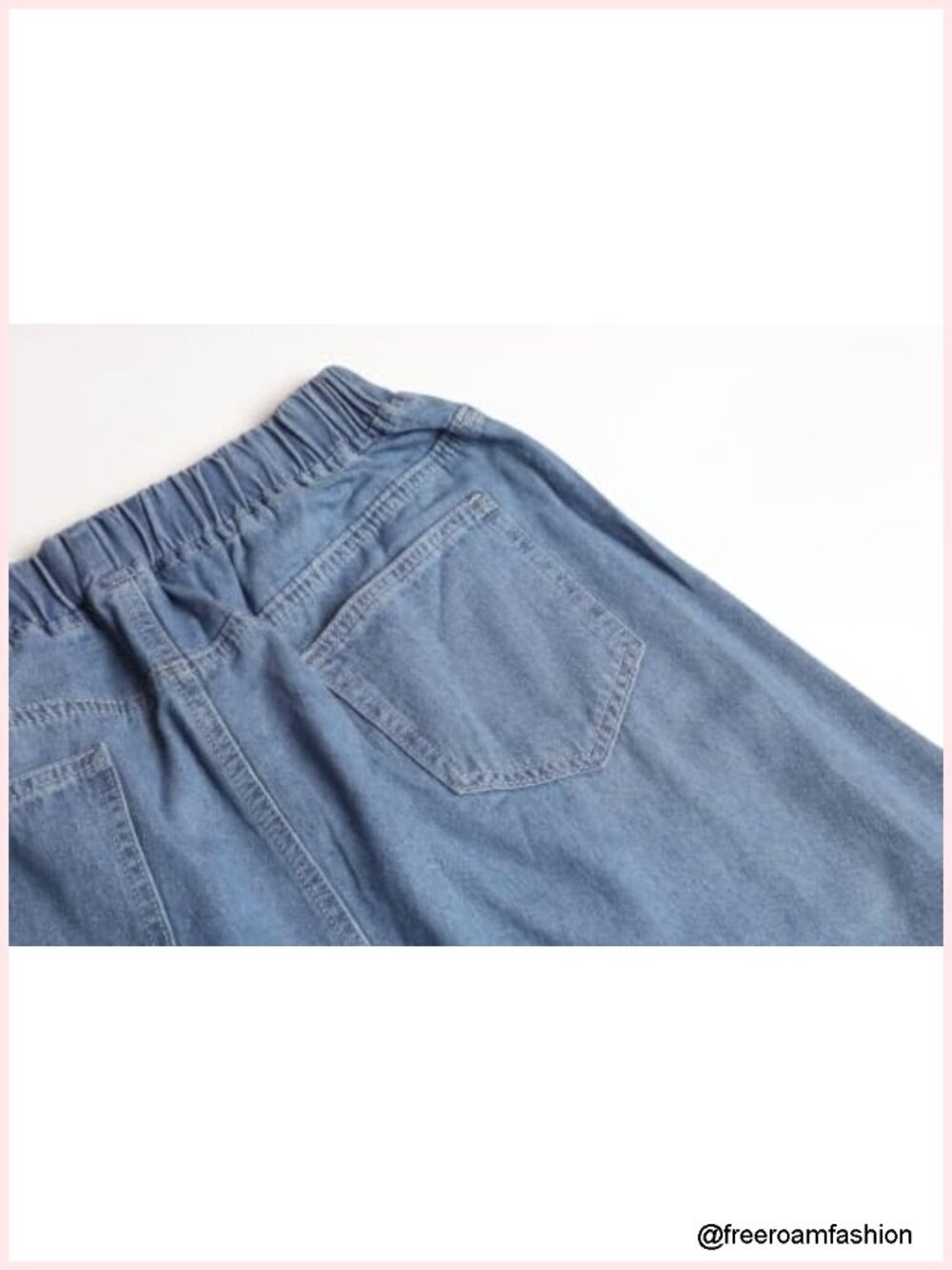 Women's High Waist A-Line Frayed Maxi Denim Skirt with Pockets - Picture 4 of 6